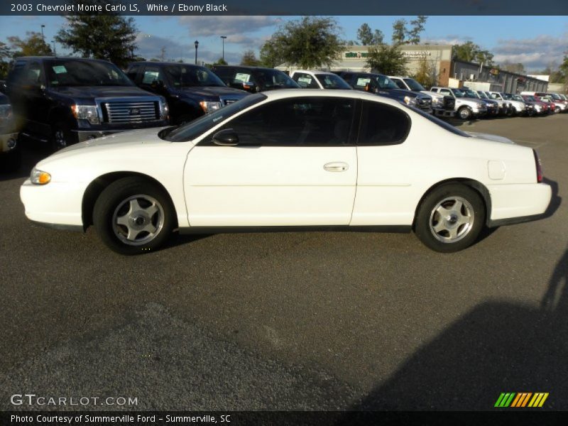 White / Ebony Black 2003 Chevrolet Monte Carlo LS