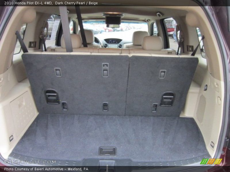 Dark Cherry Pearl / Beige 2010 Honda Pilot EX-L 4WD