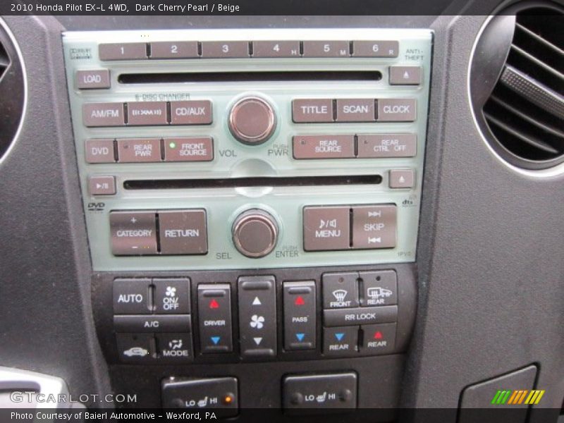 Controls of 2010 Pilot EX-L 4WD