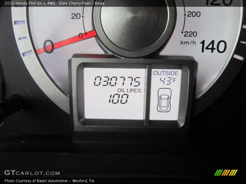 Dark Cherry Pearl / Beige 2010 Honda Pilot EX-L 4WD