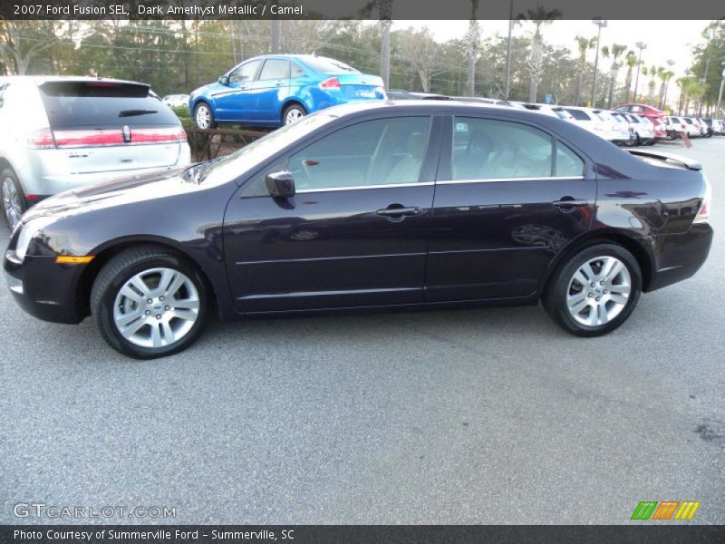 Dark Amethyst Metallic / Camel 2007 Ford Fusion SEL