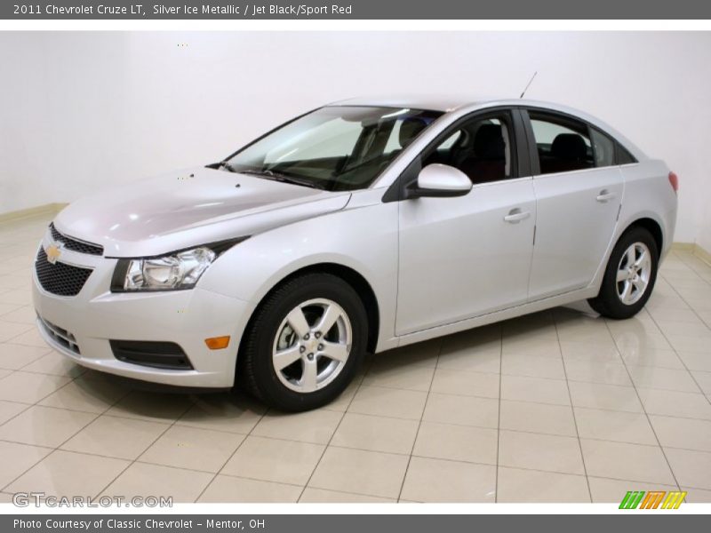 Silver Ice Metallic / Jet Black/Sport Red 2011 Chevrolet Cruze LT