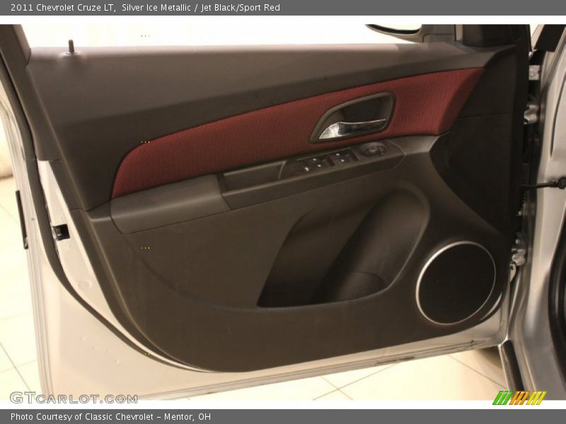 Silver Ice Metallic / Jet Black/Sport Red 2011 Chevrolet Cruze LT