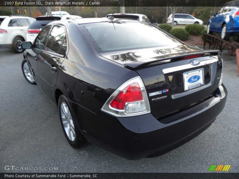 Dark Amethyst Metallic / Camel 2007 Ford Fusion SEL
