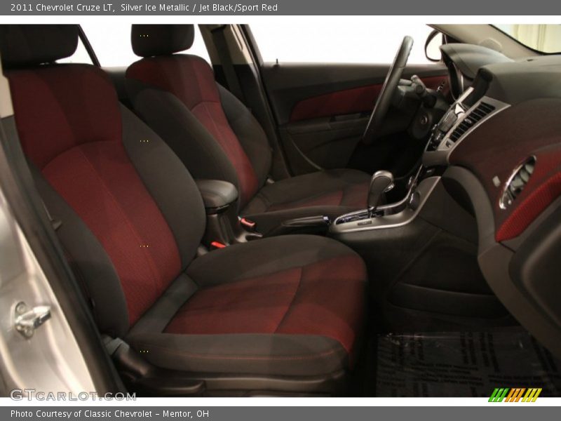 Silver Ice Metallic / Jet Black/Sport Red 2011 Chevrolet Cruze LT