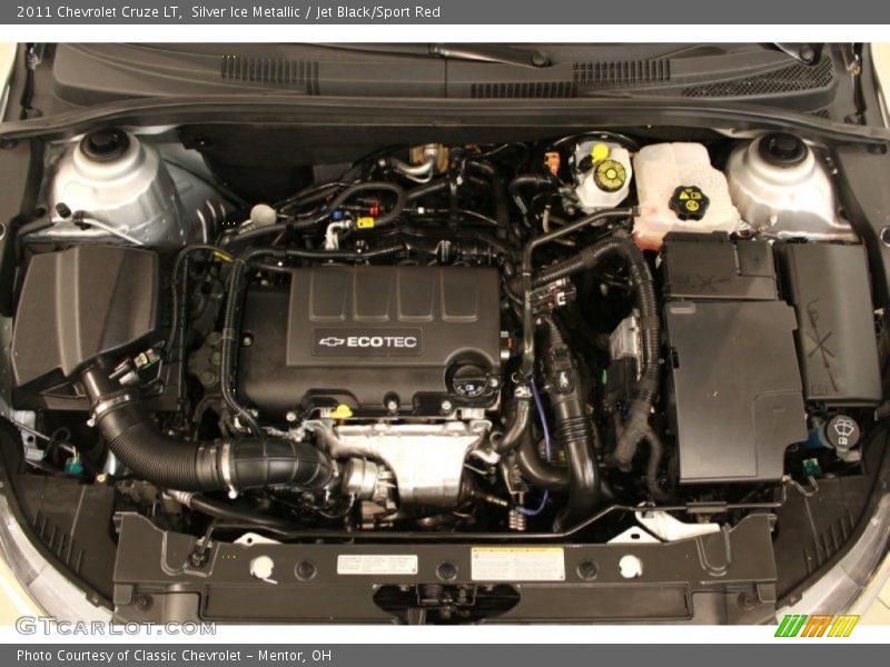 Silver Ice Metallic / Jet Black/Sport Red 2011 Chevrolet Cruze LT