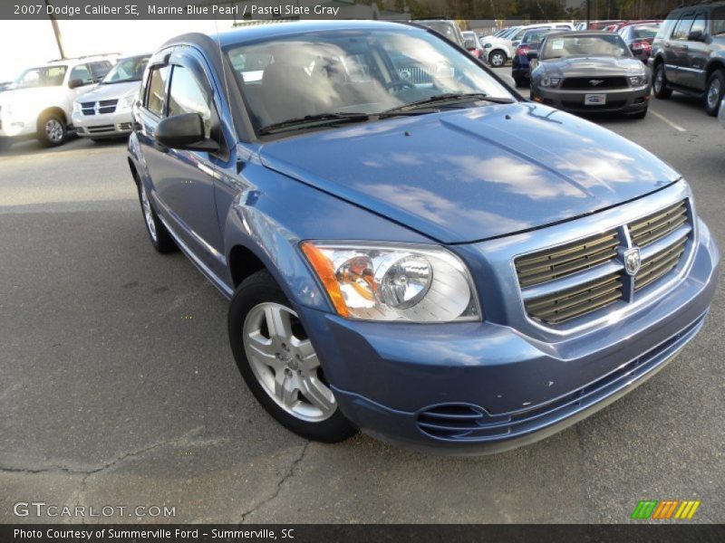 Marine Blue Pearl / Pastel Slate Gray 2007 Dodge Caliber SE