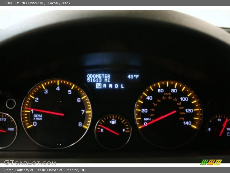 Cocoa / Black 2008 Saturn Outlook XE
