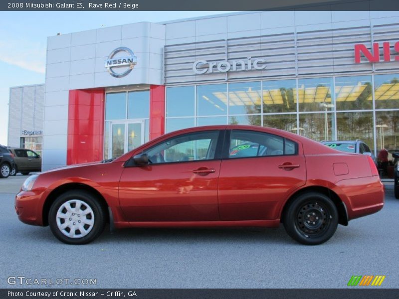 Rave Red / Beige 2008 Mitsubishi Galant ES