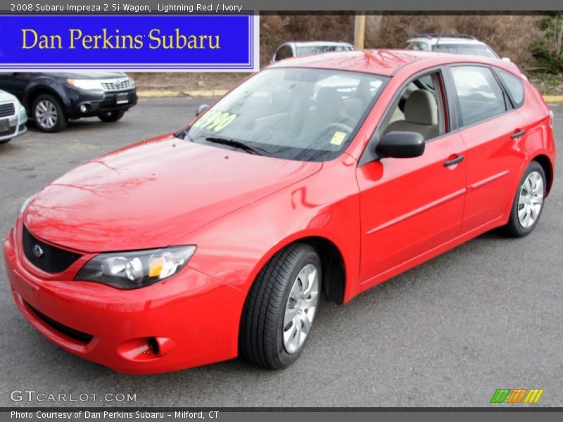 Lightning Red / Ivory 2008 Subaru Impreza 2.5i Wagon