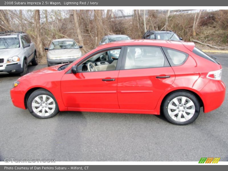 Lightning Red / Ivory 2008 Subaru Impreza 2.5i Wagon