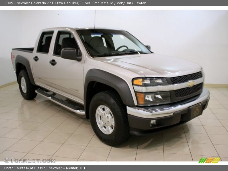 Silver Birch Metallic / Very Dark Pewter 2005 Chevrolet Colorado Z71 Crew Cab 4x4