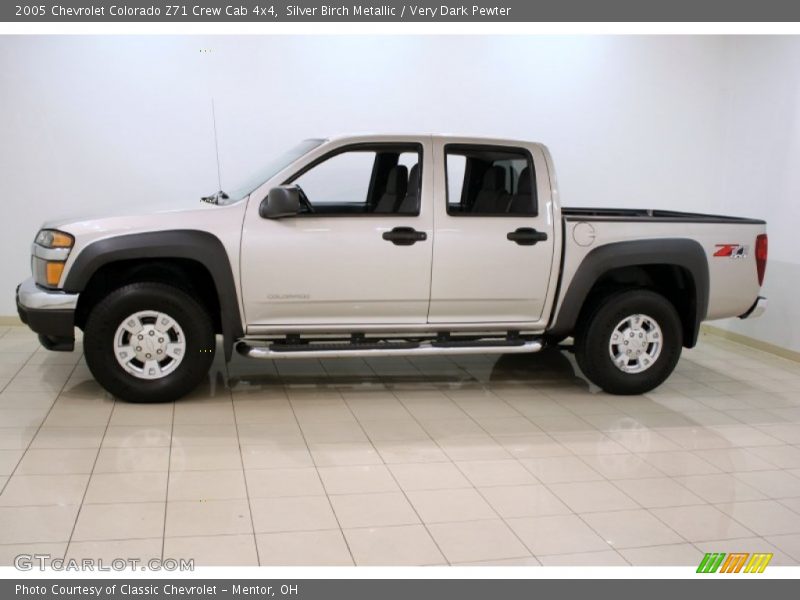 Silver Birch Metallic / Very Dark Pewter 2005 Chevrolet Colorado Z71 Crew Cab 4x4