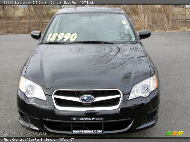 Obsidian Black Pearl / Off Black 2009 Subaru Legacy 2.5i Sedan
