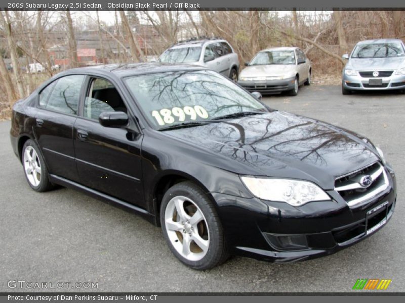 Obsidian Black Pearl / Off Black 2009 Subaru Legacy 2.5i Sedan