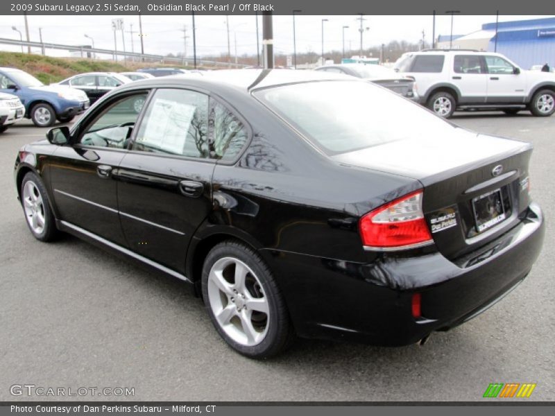 Obsidian Black Pearl / Off Black 2009 Subaru Legacy 2.5i Sedan