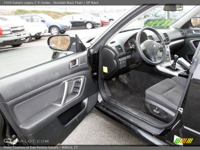 Obsidian Black Pearl / Off Black 2009 Subaru Legacy 2.5i Sedan
