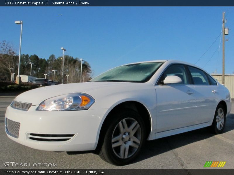 Summit White / Ebony 2012 Chevrolet Impala LT