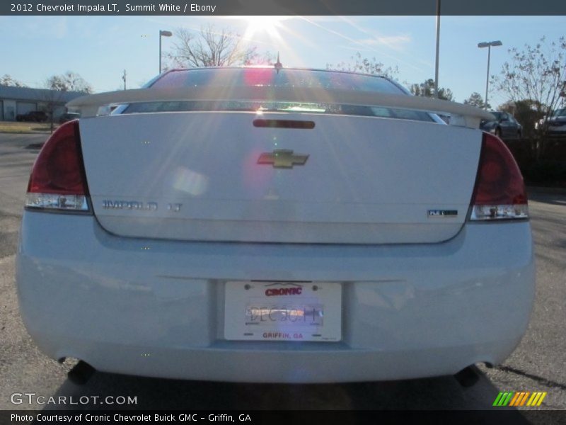Summit White / Ebony 2012 Chevrolet Impala LT