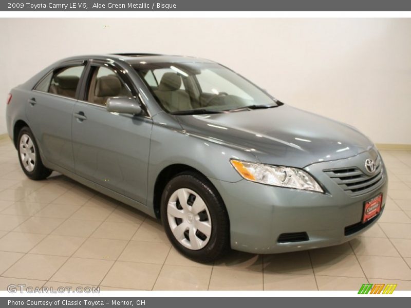 Aloe Green Metallic / Bisque 2009 Toyota Camry LE V6