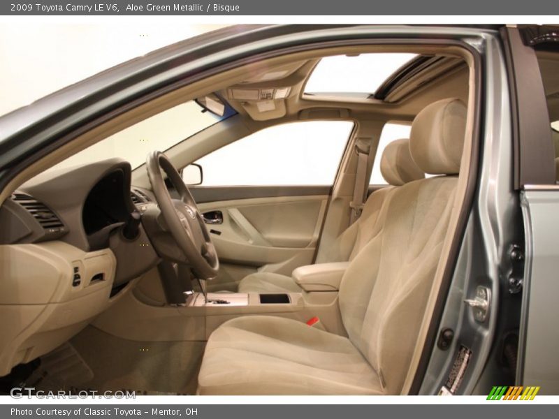 Aloe Green Metallic / Bisque 2009 Toyota Camry LE V6