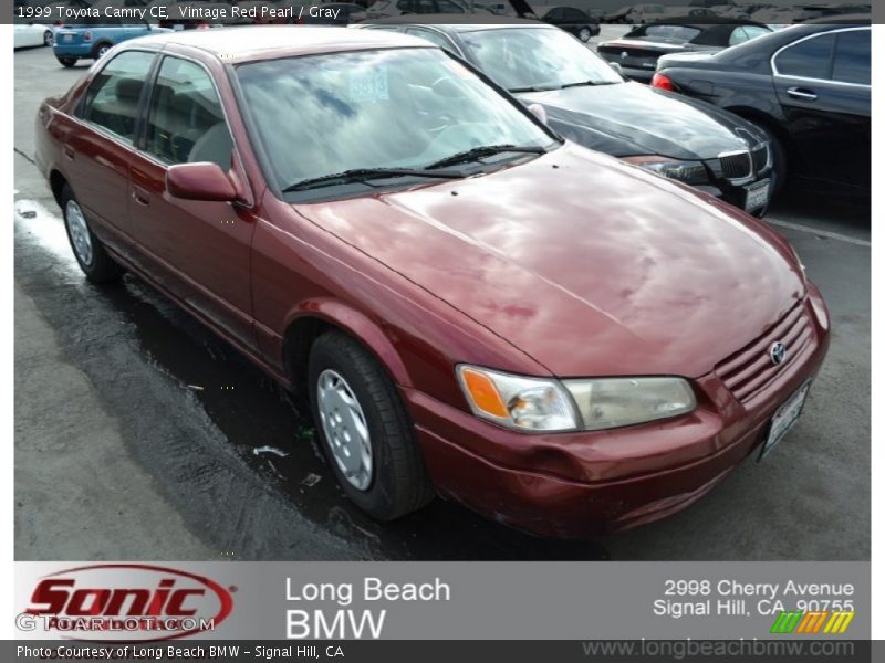 Vintage Red Pearl / Gray 1999 Toyota Camry CE