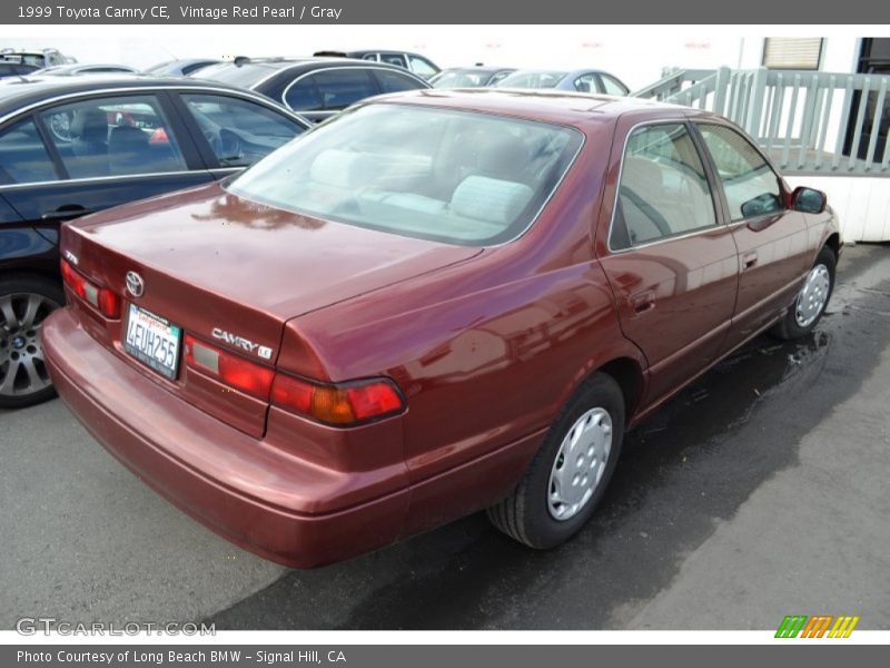 Vintage Red Pearl / Gray 1999 Toyota Camry CE