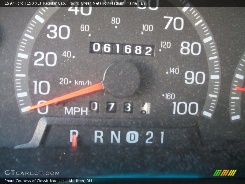 Pacific Green Metallic / Medium Prairie Tan 1997 Ford F150 XLT Regular Cab