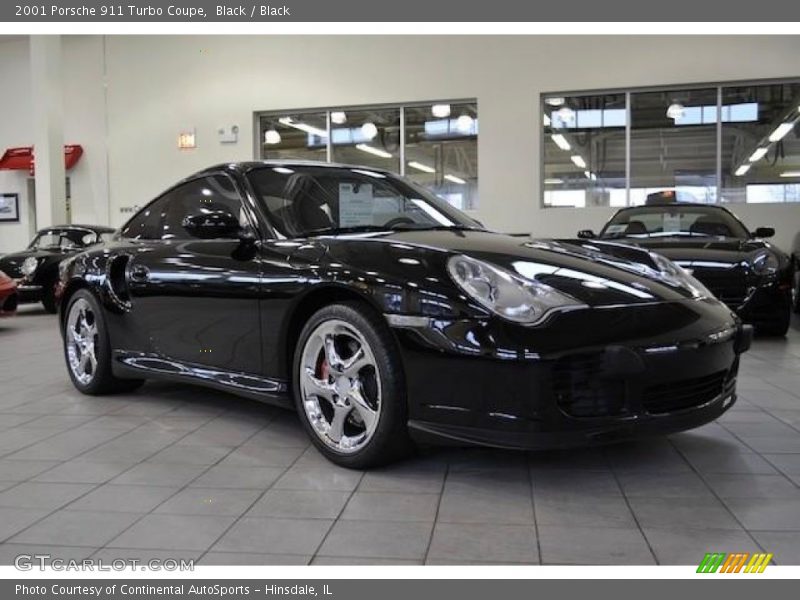 Black / Black 2001 Porsche 911 Turbo Coupe