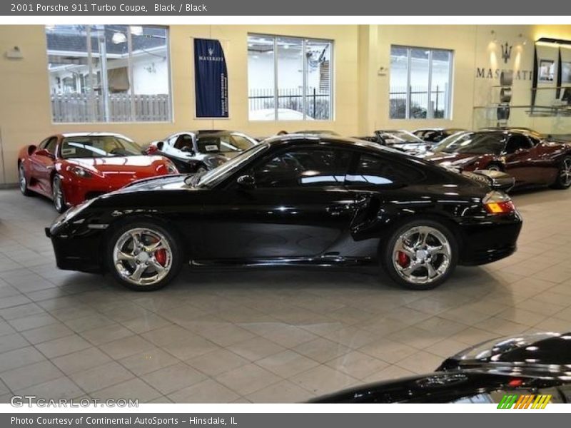 Black / Black 2001 Porsche 911 Turbo Coupe
