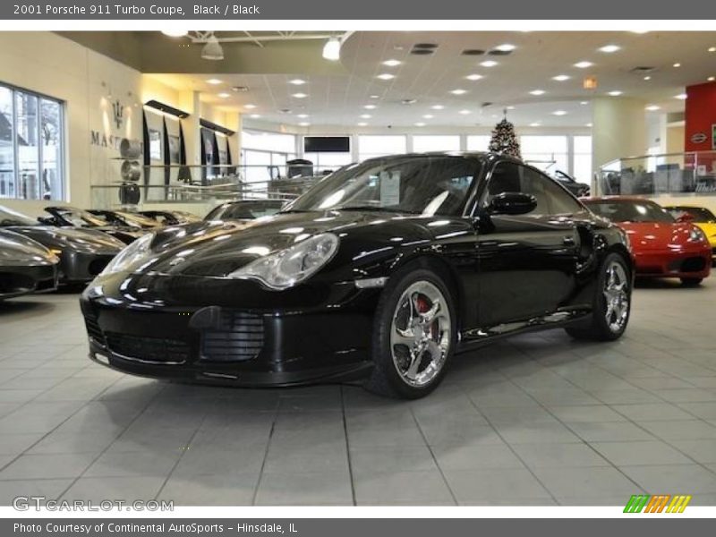 Black / Black 2001 Porsche 911 Turbo Coupe