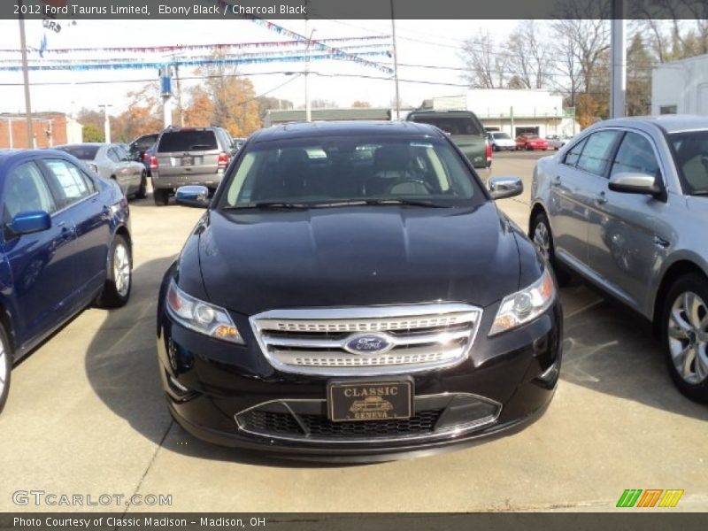 Ebony Black / Charcoal Black 2012 Ford Taurus Limited