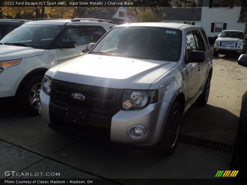 Ingot Silver Metallic / Charcoal Black 2012 Ford Escape XLT Sport AWD