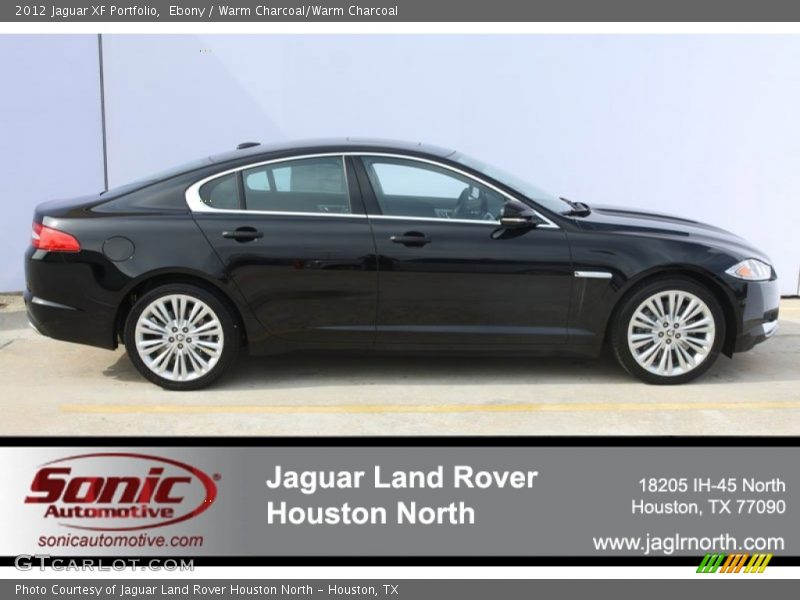 Ebony / Warm Charcoal/Warm Charcoal 2012 Jaguar XF Portfolio