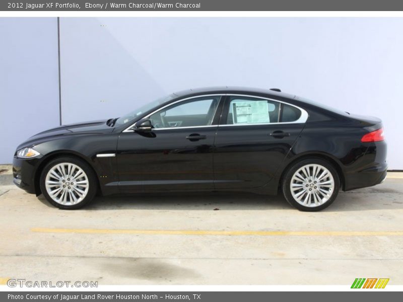 Ebony / Warm Charcoal/Warm Charcoal 2012 Jaguar XF Portfolio