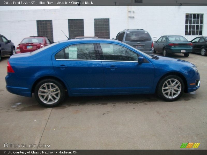 Blue Flame Metallic / Charcoal Black 2011 Ford Fusion SEL