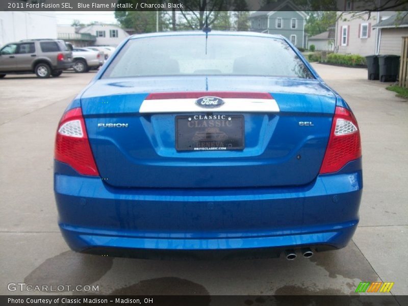 Blue Flame Metallic / Charcoal Black 2011 Ford Fusion SEL