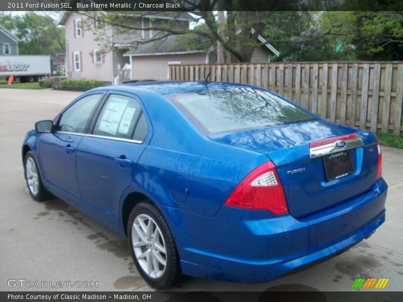 Blue Flame Metallic / Charcoal Black 2011 Ford Fusion SEL