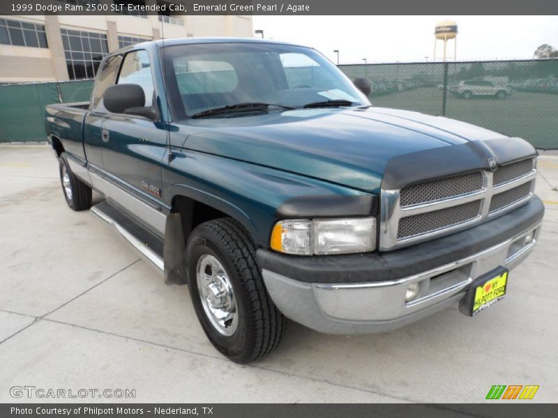 Emerald Green Pearl / Agate 1999 Dodge Ram 2500 SLT Extended Cab