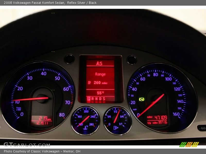 Reflex Silver / Black 2008 Volkswagen Passat Komfort Sedan