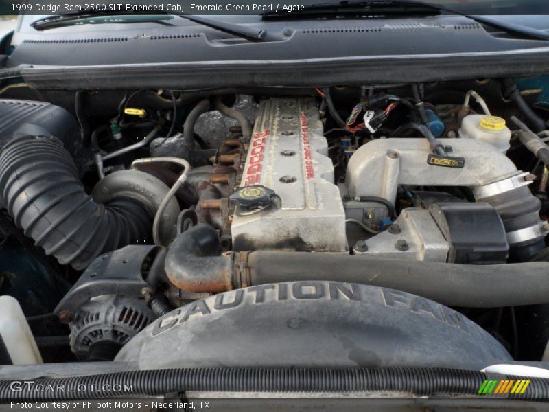 Emerald Green Pearl / Agate 1999 Dodge Ram 2500 SLT Extended Cab