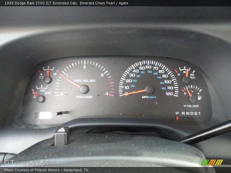 Emerald Green Pearl / Agate 1999 Dodge Ram 2500 SLT Extended Cab