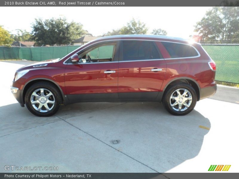 Red Jewel Tintcoat / Cashmere/Cocoa 2010 Buick Enclave CXL AWD