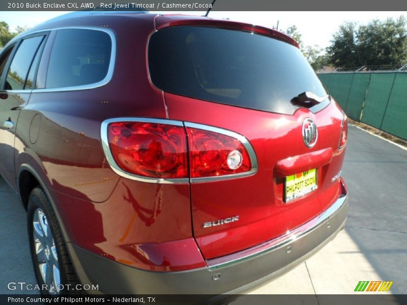Red Jewel Tintcoat / Cashmere/Cocoa 2010 Buick Enclave CXL AWD