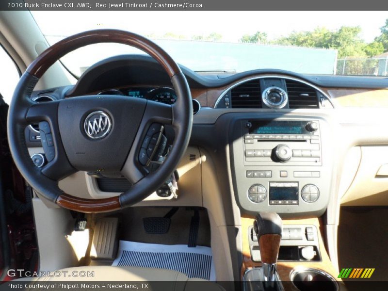 Red Jewel Tintcoat / Cashmere/Cocoa 2010 Buick Enclave CXL AWD