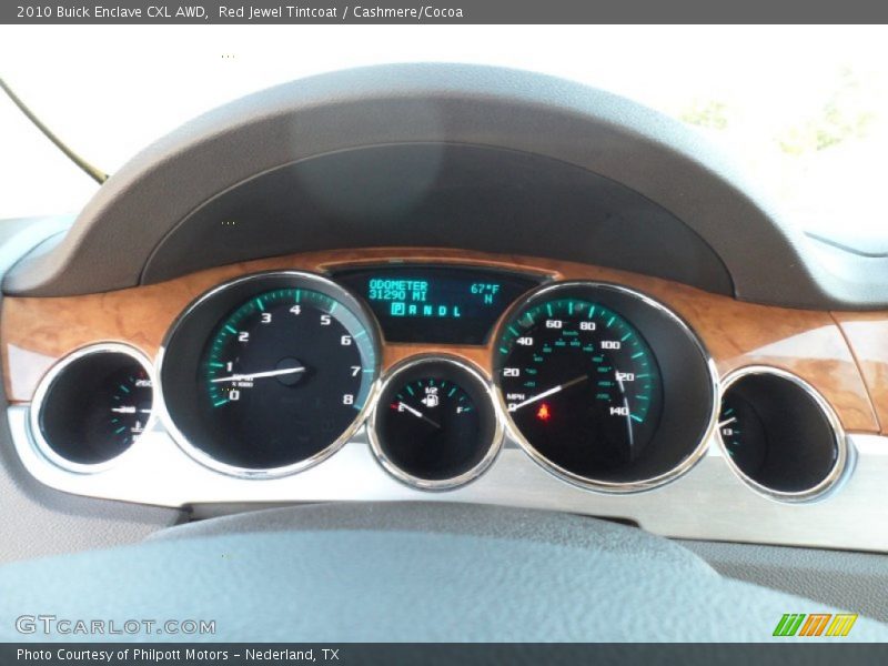 Red Jewel Tintcoat / Cashmere/Cocoa 2010 Buick Enclave CXL AWD