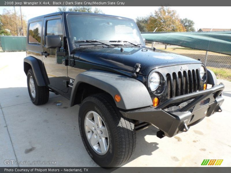 Black / Dark Slate Gray/Medium Slate Gray 2008 Jeep Wrangler X 4x4