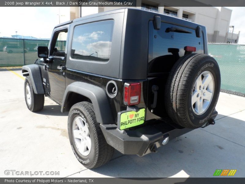 Black / Dark Slate Gray/Medium Slate Gray 2008 Jeep Wrangler X 4x4