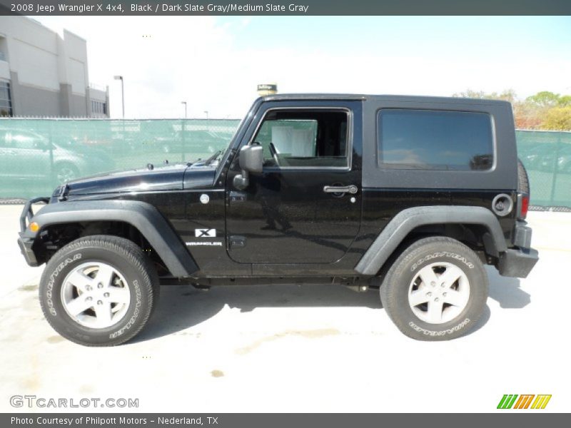 Black / Dark Slate Gray/Medium Slate Gray 2008 Jeep Wrangler X 4x4