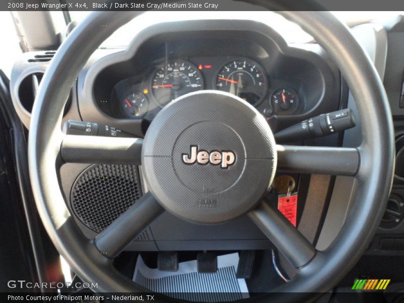 Black / Dark Slate Gray/Medium Slate Gray 2008 Jeep Wrangler X 4x4